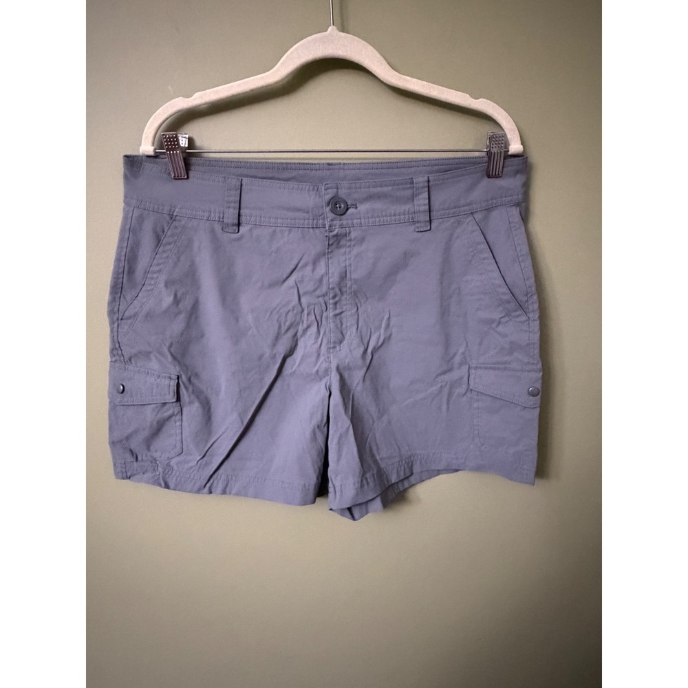 Eddie Bauer Womens Gray Horizon Cargo Shorts Hiking Outdoor Stretch Size 16